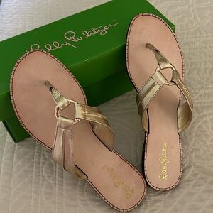 Gold Lilly Pulitzer sandals